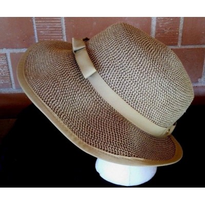 New ERIC JAVITS Squishee Straw Sun Hat Cap Visor Natural / Natural   eb-93152253
